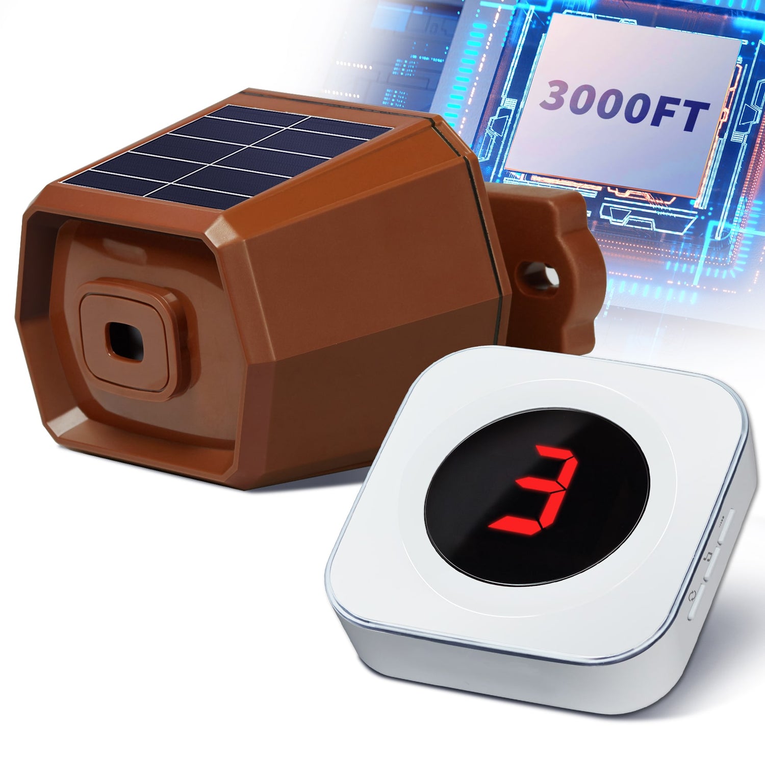 solar driveway alarm