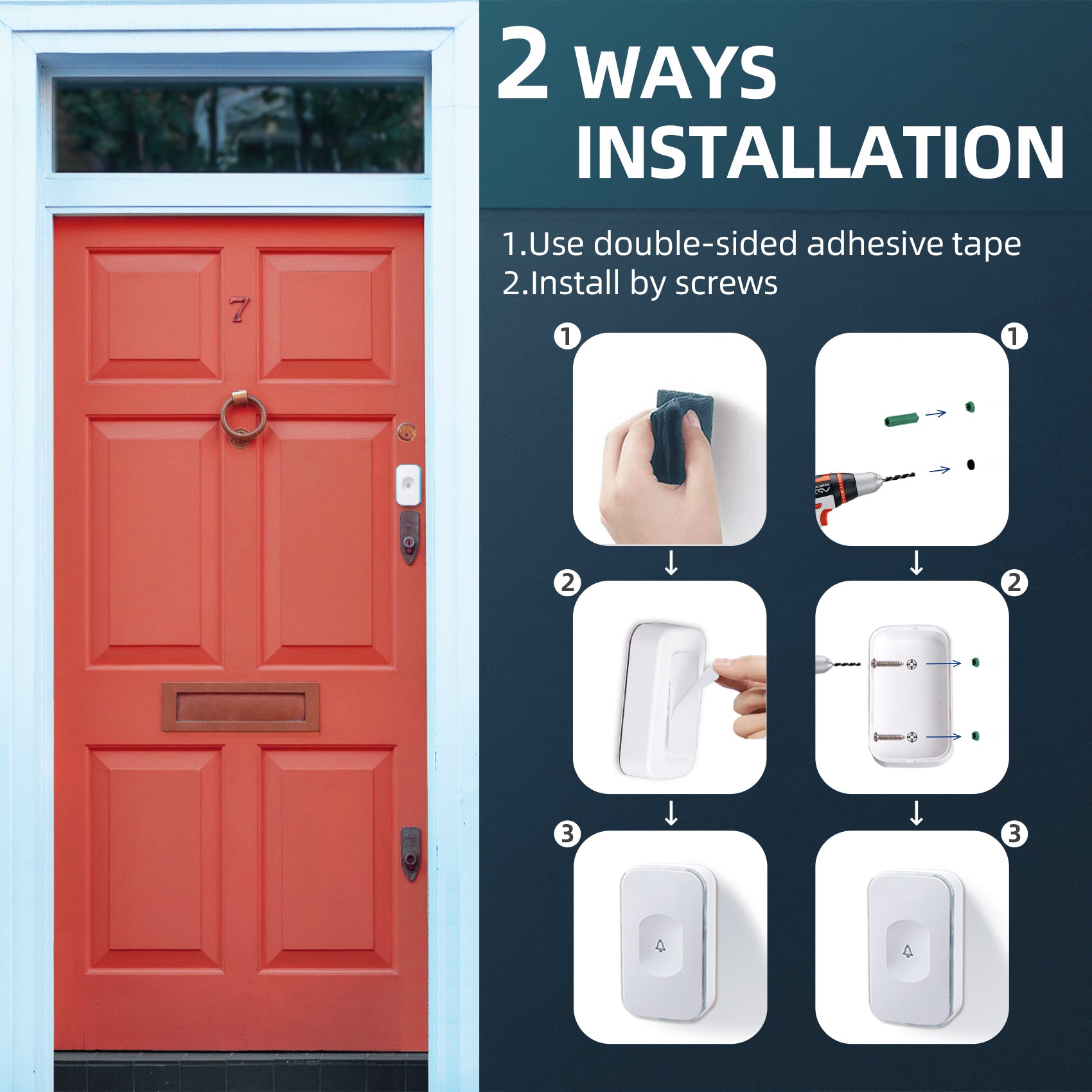 wireless doorbell 2 receiver