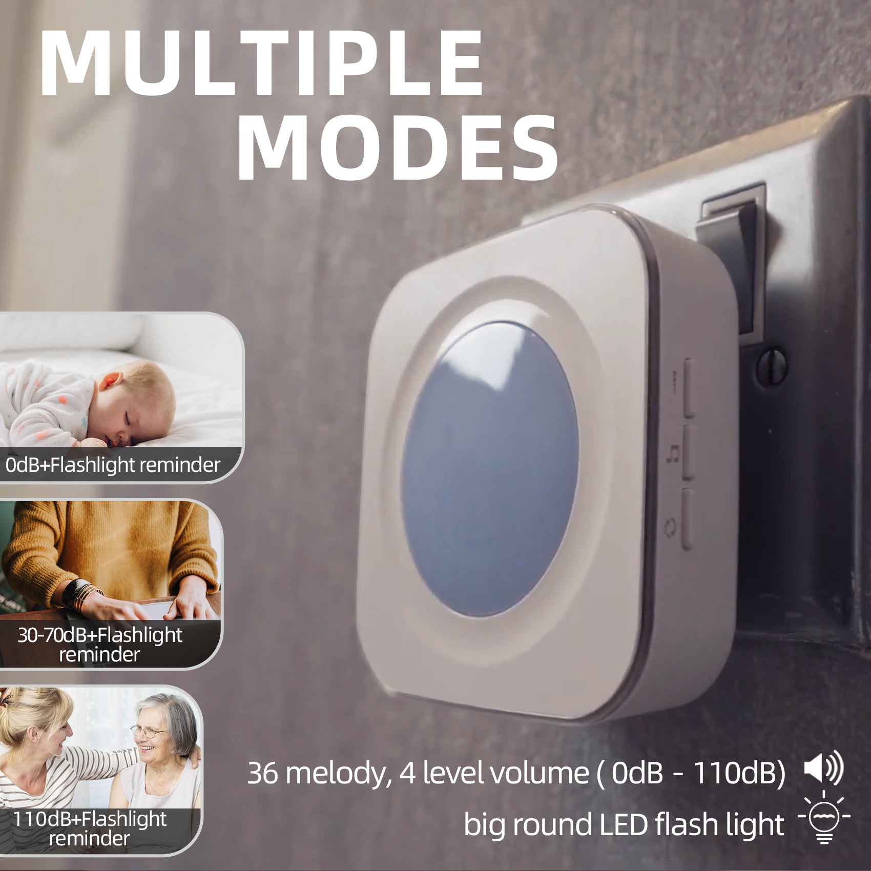 Doorbell 2 Receivers 2 Battons