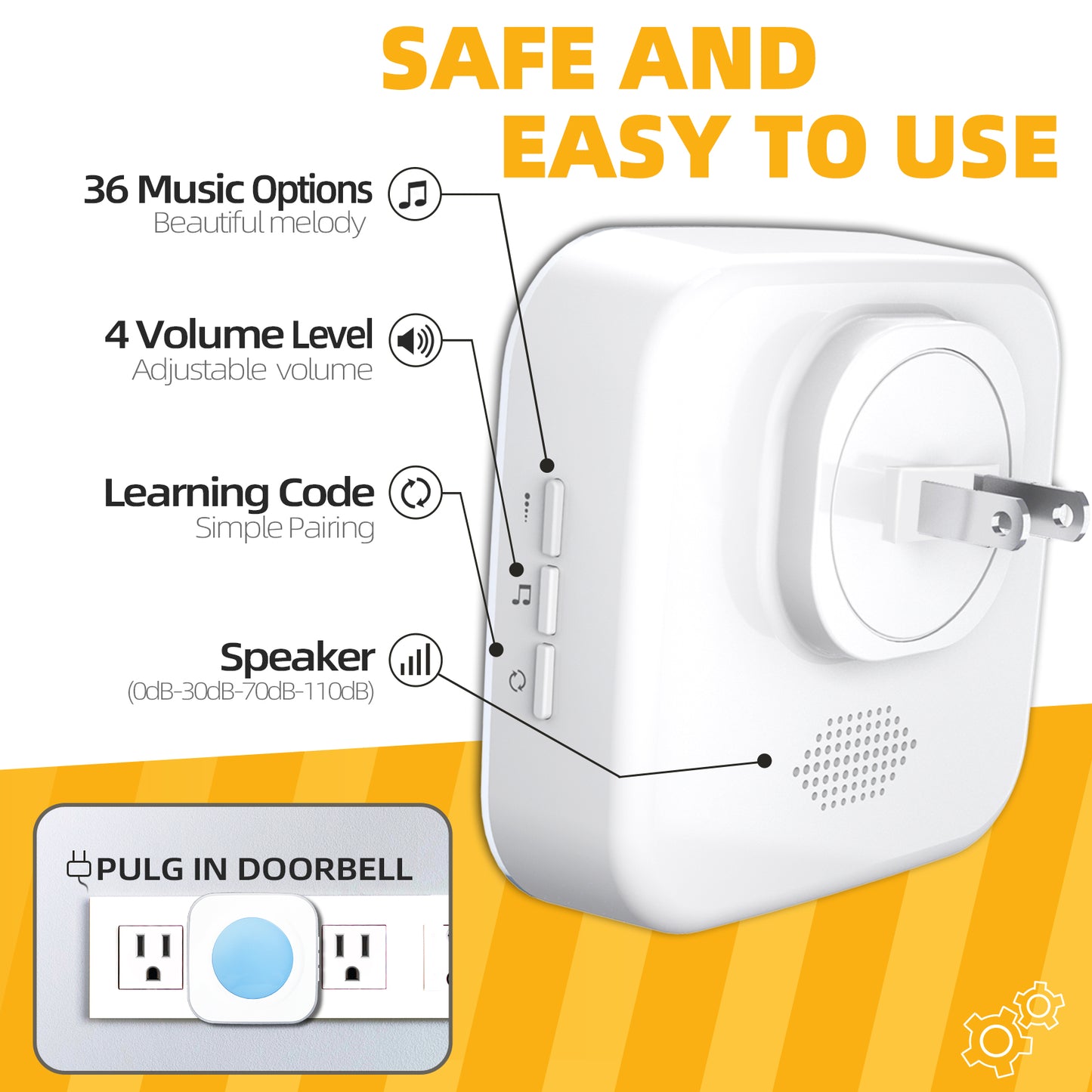 wireless doorbell 2 buttons